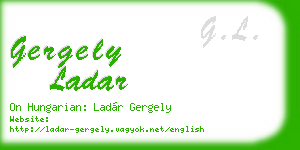 gergely ladar business card
